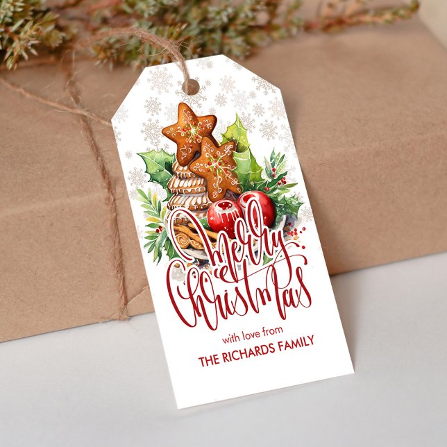 Gingerbread Cookies Christmas Party Gift Tag (Creator Uploaded)