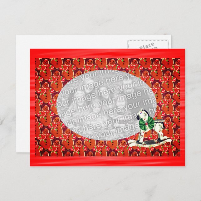 Gingerbread Cookies Christmas Photo Postcard (Front/Back)