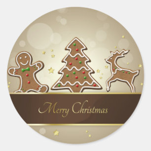 Gingerbread Cookies Classic Round Sticker