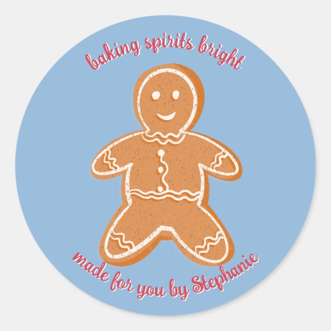 Gingerbread Cookies Classic Round Sticker (Front)