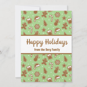 Gingerbread Cookies - Garden Flag Holiday Card