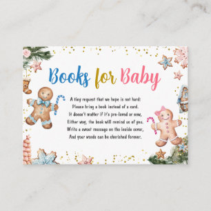 Gingerbread Cookies Gender Reveal Books For Baby Enclosure Card