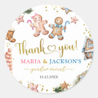 Gingerbread Cookies Gender Reveal Favour Tags