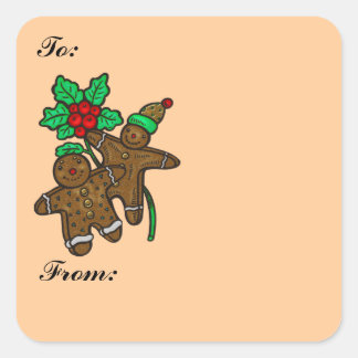 Gingerbread Cookies Gift Tag Sticker
