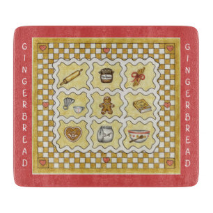 Gingerbread Cookies Kitchen Gift Cutting Board