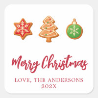 Gingerbread cookies Merry Christmas sticker