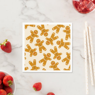 Gingerbread Cookies on cream Napkin