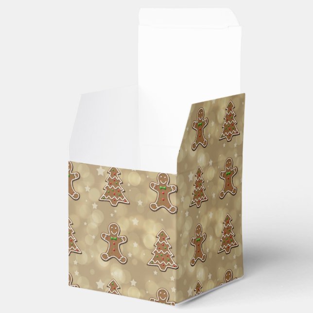 Gingerbread Cookies Pattern - Favour Box (Opened)