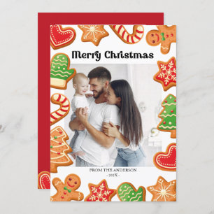 Gingerbread Cookies Photo Christmas Card