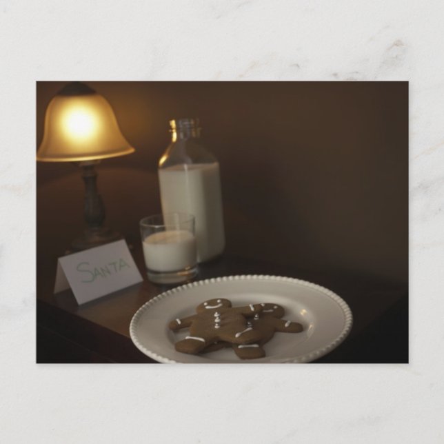 Gingerbread Cookies Santa Claus Holiday Postcard (Front)