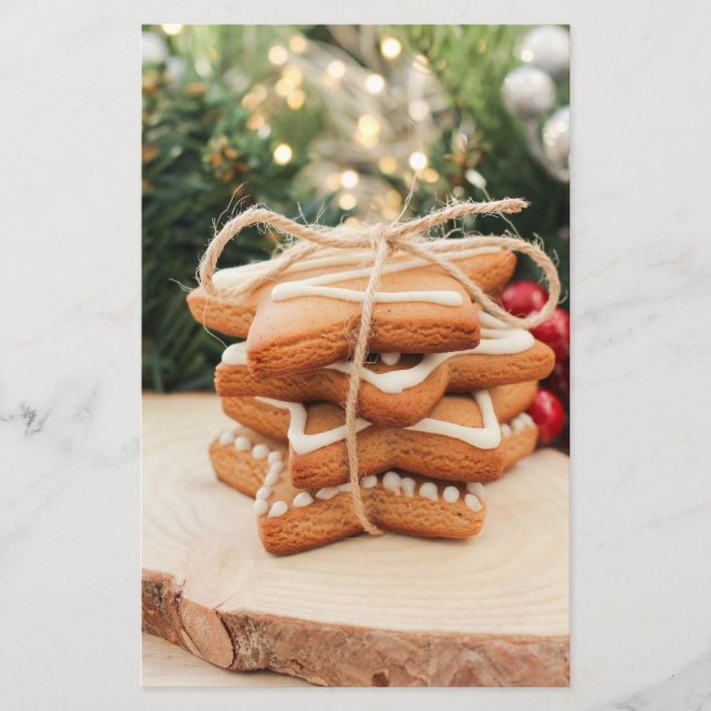 Gingerbread Cookies Stationery (Front)