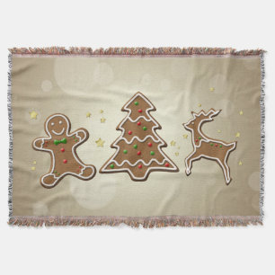 Gingerbread Cookies Throw Blanket