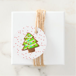 Gingerbread Cookies Tree Sprinkles Kids Sweet Fun Favour Tags