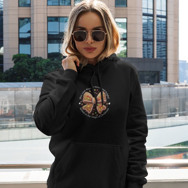 Gingerbread Coquette Christmas Bow: Merry & Bright Sweatshirt (Creator Uploaded)