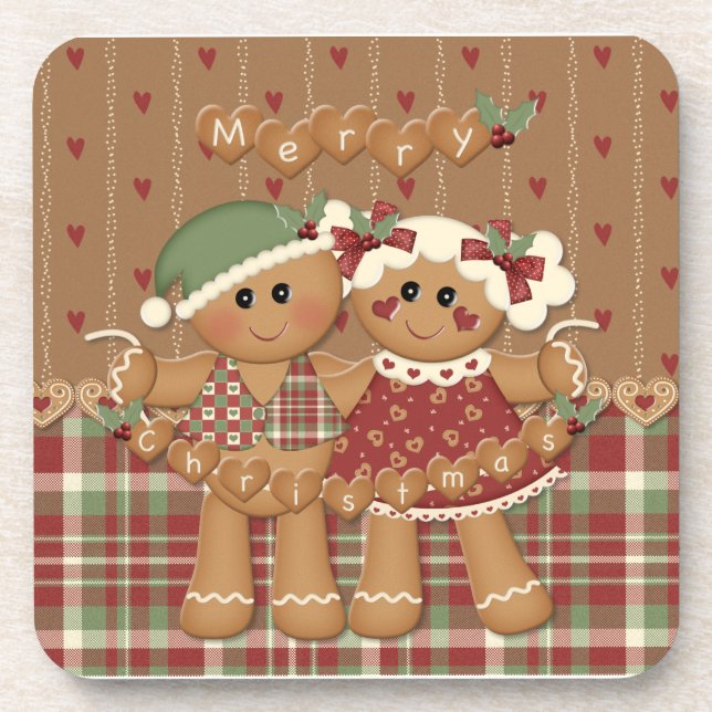 Gingerbread Country Christmas Coaster (Front)