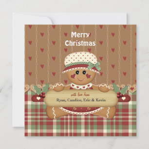 Gingerbread Country Christmas Holiday Card