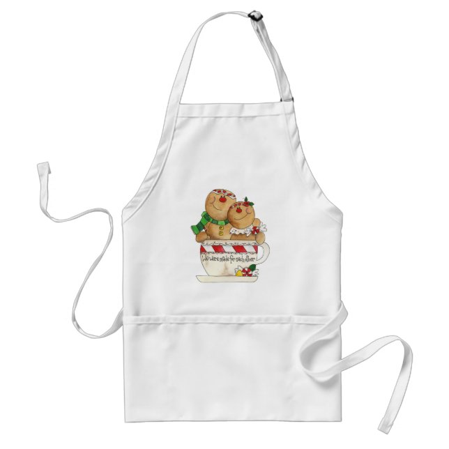 Gingerbread Couple Made for Each Other Apron (Front)