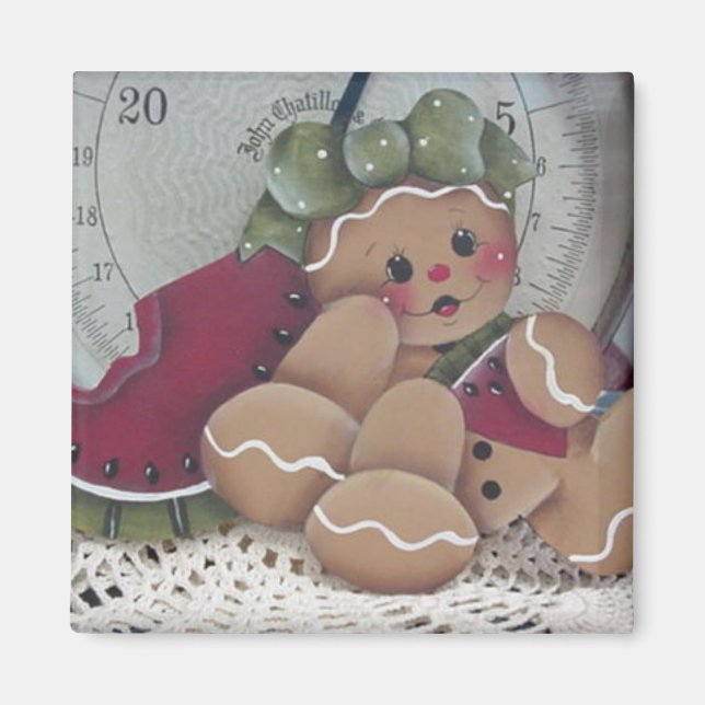 Gingerbread Cutie Kitchen Magnet (Front)