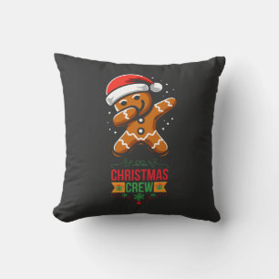 Gingerbread Dabbing Christmas Cushion