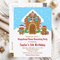Gingerbread Decorating Birthday Party Blue and Red