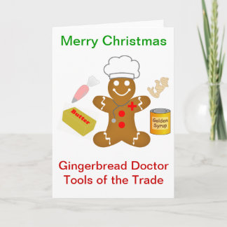 Gingerbread Doctor Tools of the Trade Holiday Card