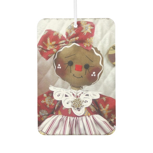 Gingerbread Doll Car Air Freshener (Front)