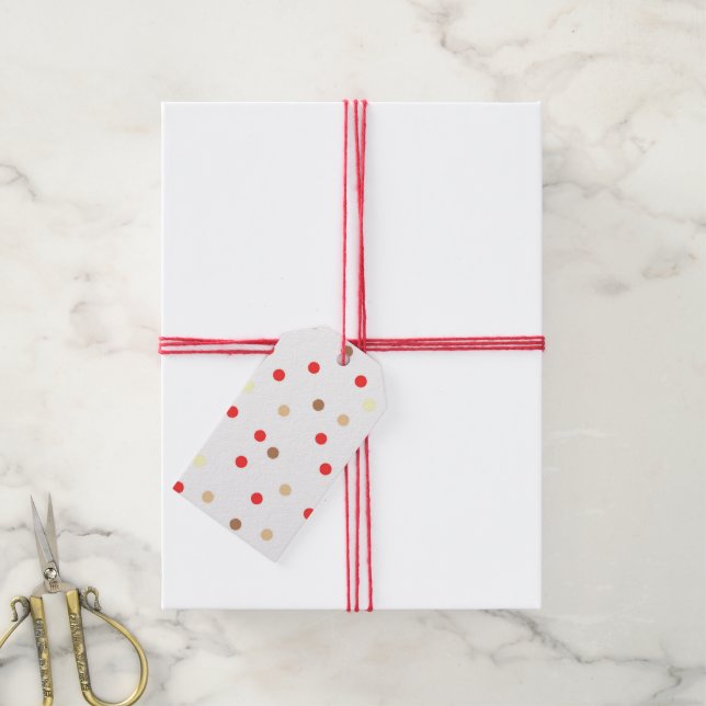 Gingerbread Dots Gift Tag (With Twine)