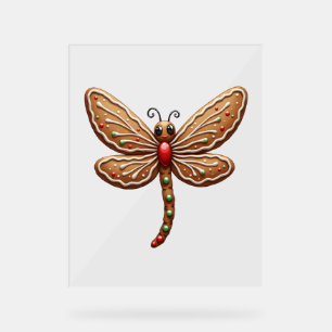 Gingerbread Dragonfly Acrylic Sign