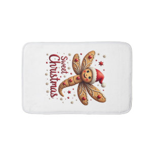 Gingerbread Dragonfly Bath Mat
