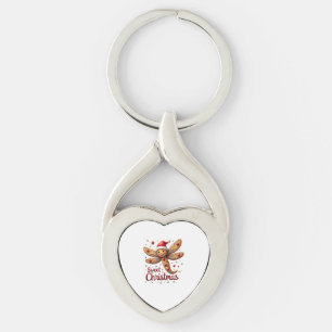 Gingerbread Dragonfly Key Ring