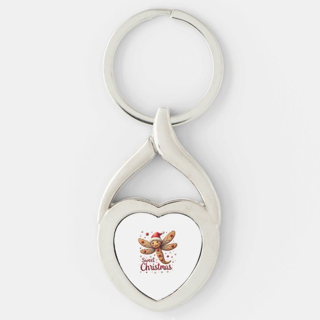 Gingerbread Dragonfly Key Ring (Front)