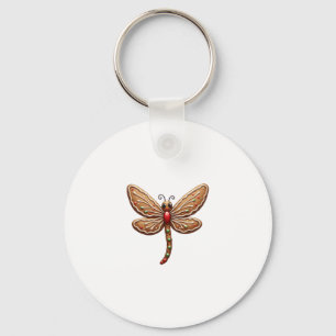Gingerbread Dragonfly Key Ring