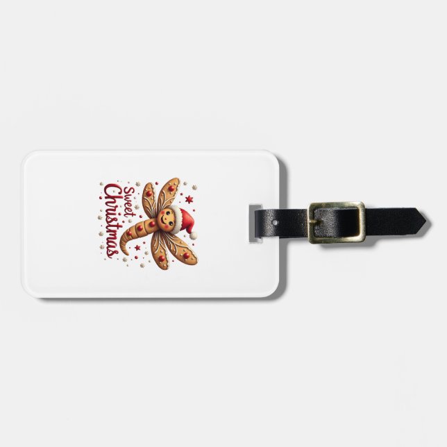 Gingerbread Dragonfly Luggage Tag (Front Horizontal)