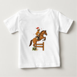 Gingerbread Equestrian Christmas 2026 Holiday Baby T-Shirt