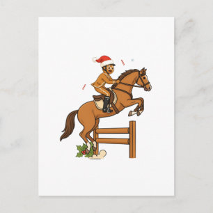 Gingerbread Equestrian Christmas 2026 Holiday   Postcard