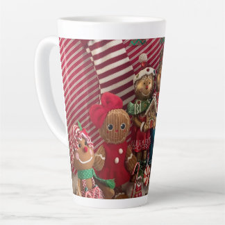 Gingerbread family latte mug