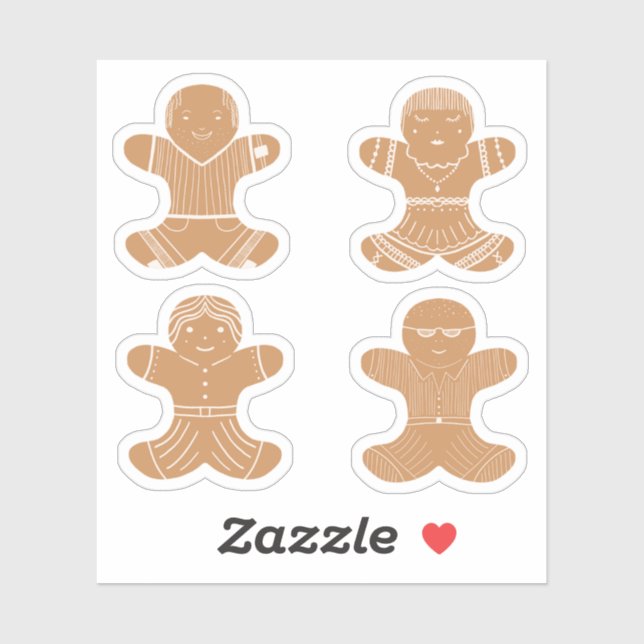 Gingerbread Family sticker pack (Sheet)