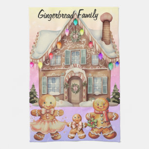 Gingerbread Family Tea Towel