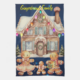 Gingerbread Family Tea Towel
