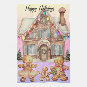 Gingerbread Family Tea Towel