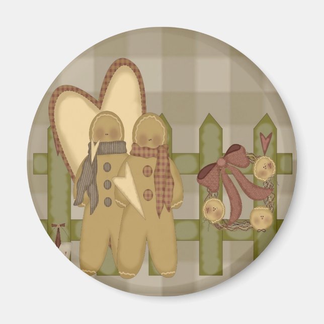 Gingerbread Fence Magnet (Front)