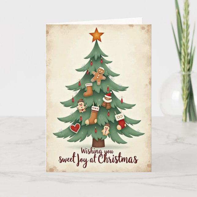 Gingerbread Folk Christmas Card (Front)