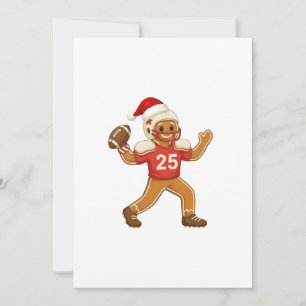 Gingerbread Football Christmas 2026 Holiday Sports Save The Date