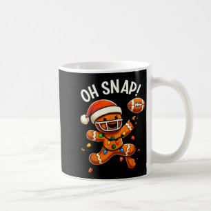Gingerbread Football Oh Snap Christmas Lights Desi Coffee Mug
