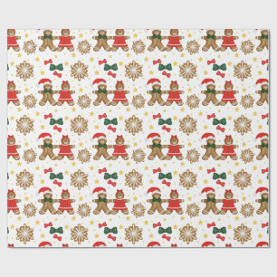 Gingerbread Friends Christmas Wrapping Paper