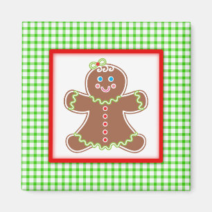 Gingerbread Friends Girl Magnet