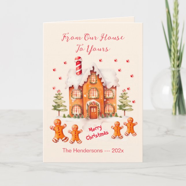 Gingerbread From Our House Christmas Card (Front)