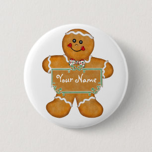Gingerbread Fun 6 Cm Round Badge