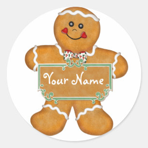 Gingerbread Fun Classic Round Sticker