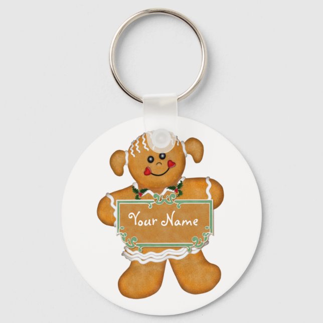 Gingerbread Fun Key Ring (Front)